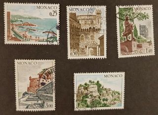 Monaco - 1974,  5 Stamps,  Vf.