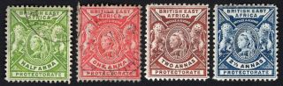 British East Africa 1896 Group Of 4 Stamps Gibbons 65 - 68 Used/mh/mng Cv=11.  7£