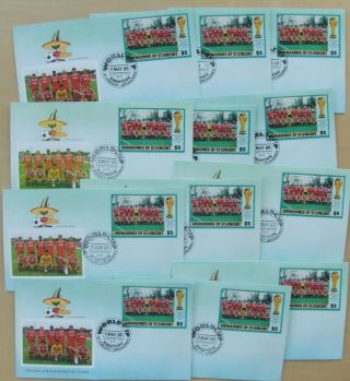 12 Grenadines Of St Vincent 1986 First Day Covers All The Same