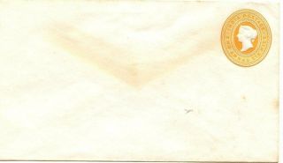 Indian Stamps: Queen Victoria Postal Stationery Envelope 2 Annas 6 Pies