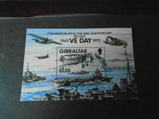 Gibraltar 1995 50th Anniv Of End Of Wwii Ms Sheet