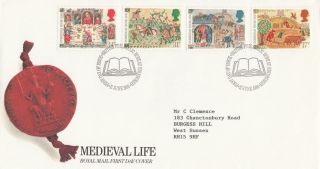 1986 Medieval Life - Bureau H/s Fdc.
