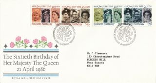1986 60th Birthday Of Queen Elizabeth - Bureau H/s Fdc.