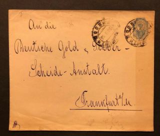 Agrome Russia Empire 1906 Stationery Cover To Frankfurt Germany 10k Green (a870