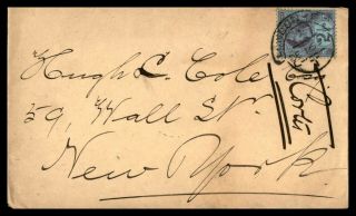 Mayfairstamps Great Britain 1890s London To Ny Qv Single Frank Cover Wwb91311