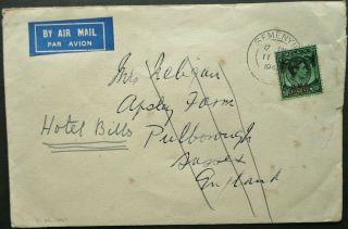 Bma Malaya 11 Dec 1947 Airmail Postal Cover From Semenyi To England - See