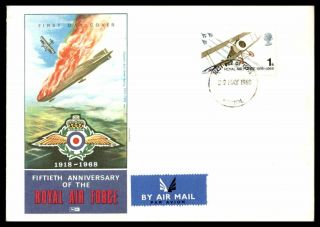 Mayfairstamps Great Britain Fdc 1968 Royal Air Force Anniversary Bristol Cover W