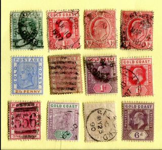 Victorian And Edvii Stamps Of The Gold Coast.