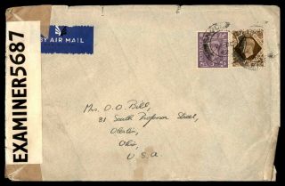 Mayfairstamps Great Britain 1942 Censored Airmail To Oberlin Ohio Cover Wwb83287