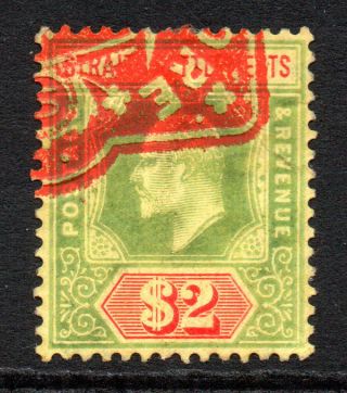 Straits Settlements 2 Dollar Stamp C1906 - 12