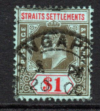Straits Settlements 1 Dollar Stamp C1906 - 12
