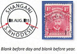 Rhodesia Shangani Dc - Blank Before Day & Before 2day Hoyte Soz.  13s.  1 Rated Vrare
