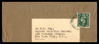 Mayfairstamps Great Britain Cover Coatbridge To Nyc Ny Usa Wrapper Wwb51533