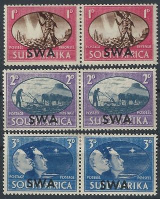 Swa On South Africa 1945,  Peace Victory,  № Sg 131 - 3,  Mi 246 - 25 Full Set Mh