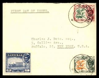 Mayfairstamps Zanzibar 1957 To Buffalo York Cover Wwb98663