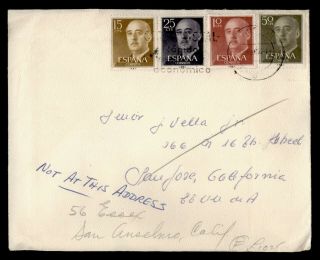 Dr Who 1960 Spain Barcelona To Usa Multi Franked C127304