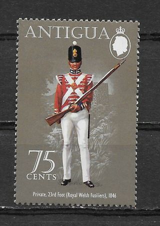 Antigua,  1974,  Military Uniforms,  75c Stamp,  Perf,  Mnh