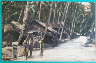 Malaya Penang Native Village Postcard