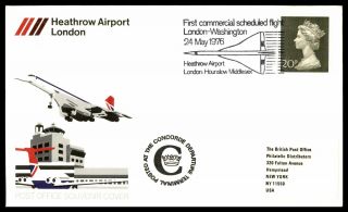 Mayfairstamps Great Britain 1976 Concorde London To Washington Cover Wwb43253