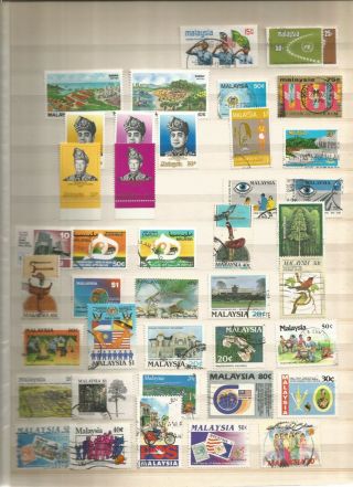 Malaysia 1965 Selection Of,  & Nhm Stamps 6 Scans