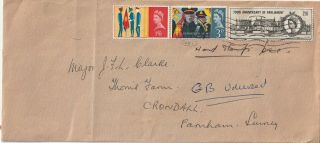 1965 Gb Oversize Cover Sent To Crondall With Stamp Salvation Army