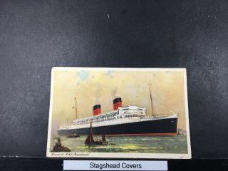 Great Britain? Picture Post Card Cunard Rms Mauretania Southampton Paquebot