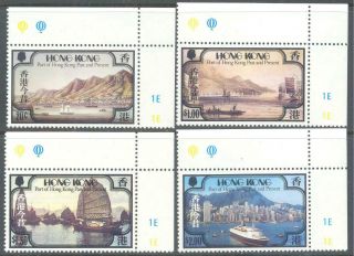 Hong Kong 1982 Port Past & Present Set Of 4 To $2 Mnh