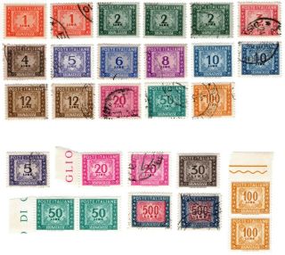 Italia Italy Postage Due Segnatasse 1947 - 1981 Mh