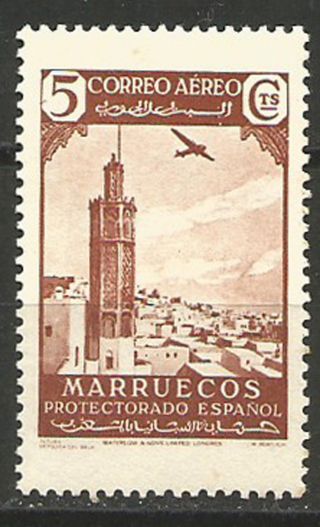 Spain 1938 Civil War Spanish Morocco Plane Mosque Baja Brown 1937 1926 1927