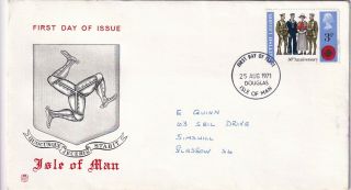 Gb - 1971 - First Day Of Issue Isle Of Man (anniversaries) - First Day Cover 196
