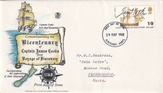 Gb - 1968 - Anniversaries (bi - Cent Of Captain James Cook) - First Day Cover 040