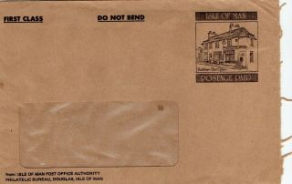 [a214] Isle Of Man Baldrine Post Office Prepaid Cover.