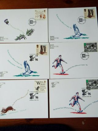 1996 Capex 96 Set Of 6 Special Royal Mal Cards Post Office Hand Stamps
