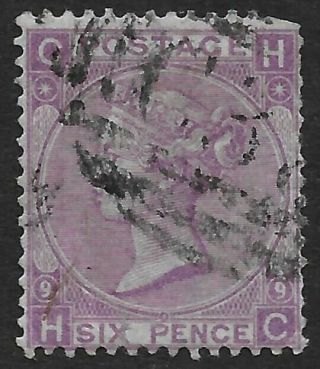 Gb Victoria Sg 109,  6d Mauve,  Plate 9,  With Faults