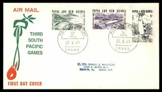 Mayfairstamps Papua & Guinea 1969 Third South Pacific Games First Day Cover