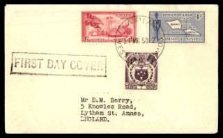 Mayfairstamps Samoa 1958 Set Of 3 First Day Cover Wwb29585