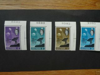 Corner Set Of Four Qeii Apollo Satellite Stamps From The Ascension Islands.  Umm