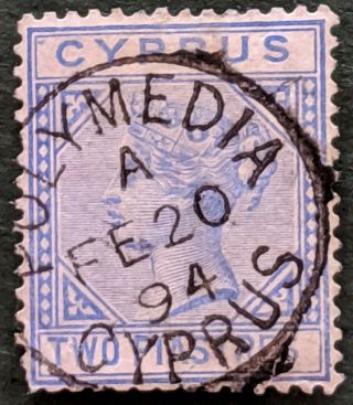 Stamp Cyprus 1894 2 Piastre Queen Victoria
