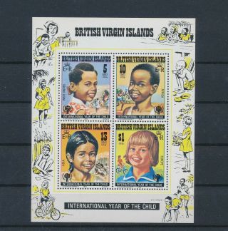 Lk90166 British Virgin Islands 1979 Year Of The Child Good Sheet Mnh