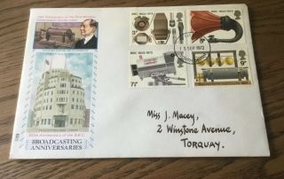 First Day Cover 1972 Broadcasting Anniversaries