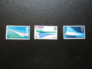 Gb 1969 Pre Decimal Commemoratives Concorde Full Set Stamps Sg784 - 786 Um