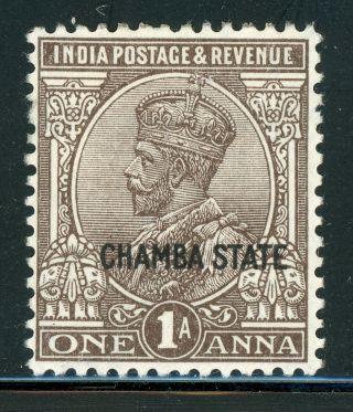 Chamba State (india) Mh Selections: Scott 52 1a Dark Brown Kgv Cv$2,