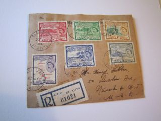 St Christopher Nevis Anguilla Registered Cover To Us 1954