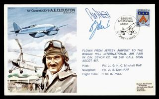 Dr Who 1983 Jersey Biggin Hill Air Fair Flight Pilot Signed Cachet E44476