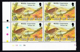 Isle Of Man Sc 182 Mnh Ll Pb 1980 Christmas And Wildlife Conservation - Wren