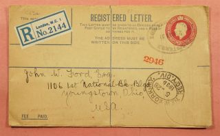 Dr Who 1931 Gb Registered Letter London To Usa 118209