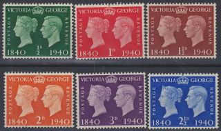 393) Gb 1940 - Stamp Centenary 1940 - Set - Perfect