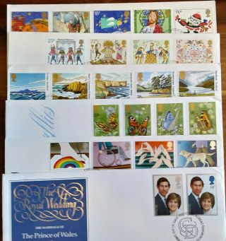 Gb 1981 6 X Royal Mail First Day Covers All With Fancy Cancellations See Scans
