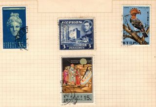 Cyprus 1938 On Selection On Album Page 4 Stamps