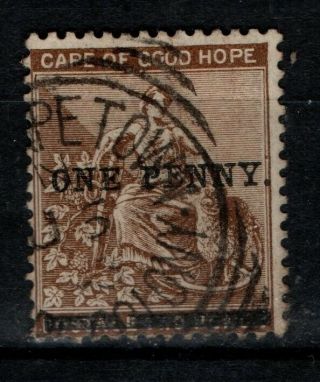 Cape Of Good Hope South Africa 1893 One Penny On Two Pence 1d On 2d Sg57